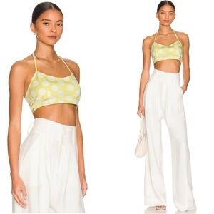 LPA Polka Got Green Matching Crop Top + Bottoms Set